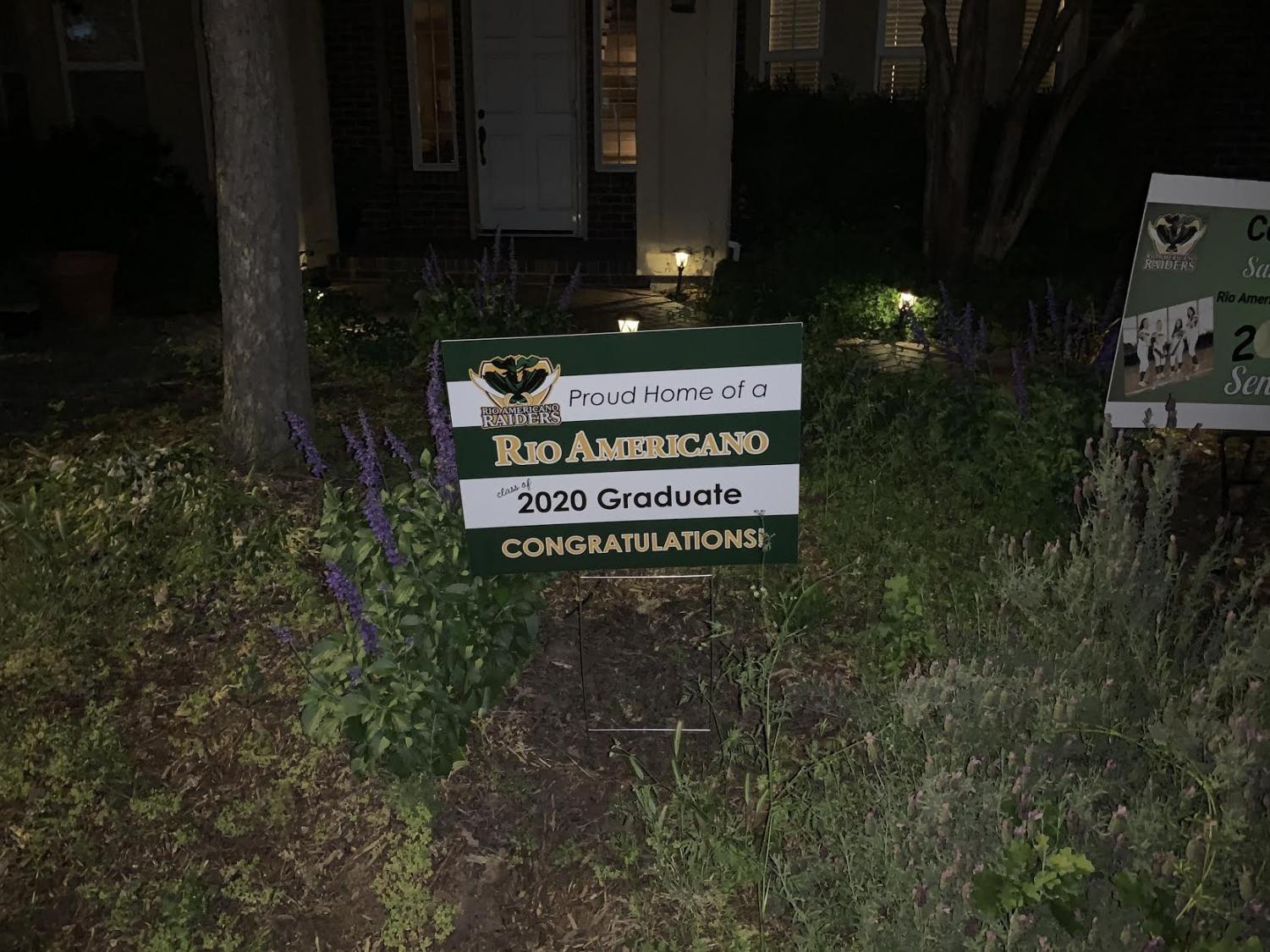 Class of COVID-19 Receive Yard Signs