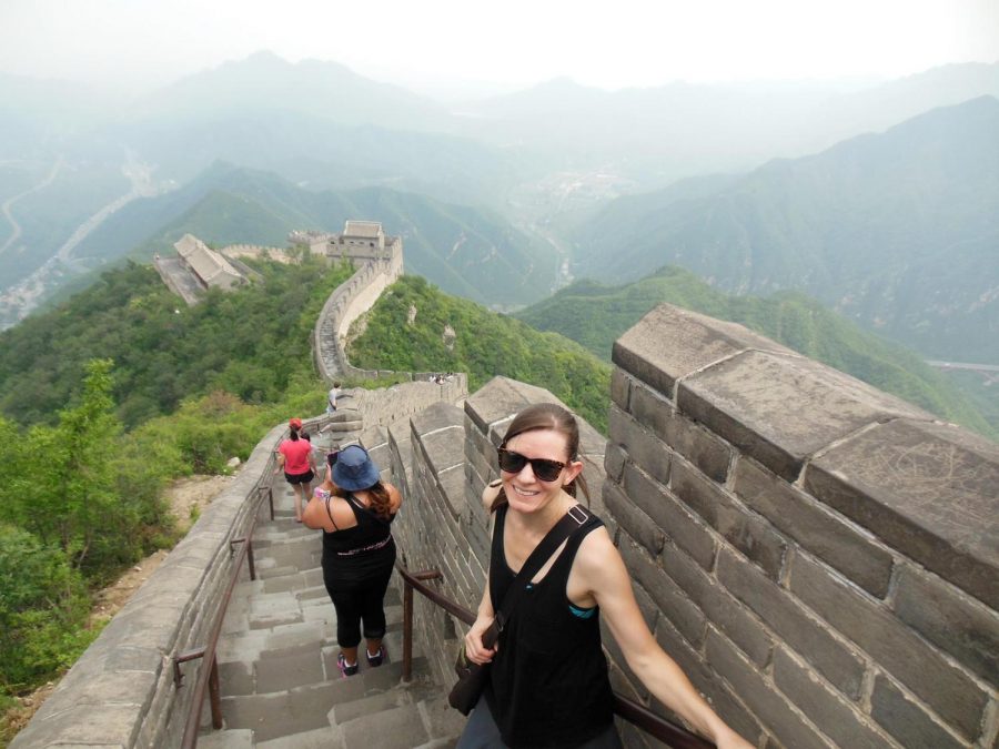 French teacher Jennifer Jenks at the Great Wall of China. Photo courtesy of Jenks.