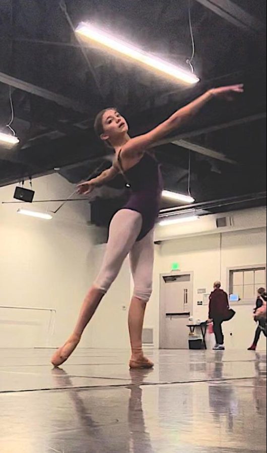 Kieley Leary practices ballet. 