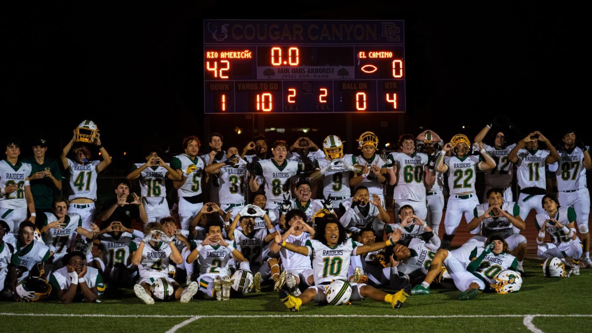 Rio team celebrates rivalry win against El Camino.