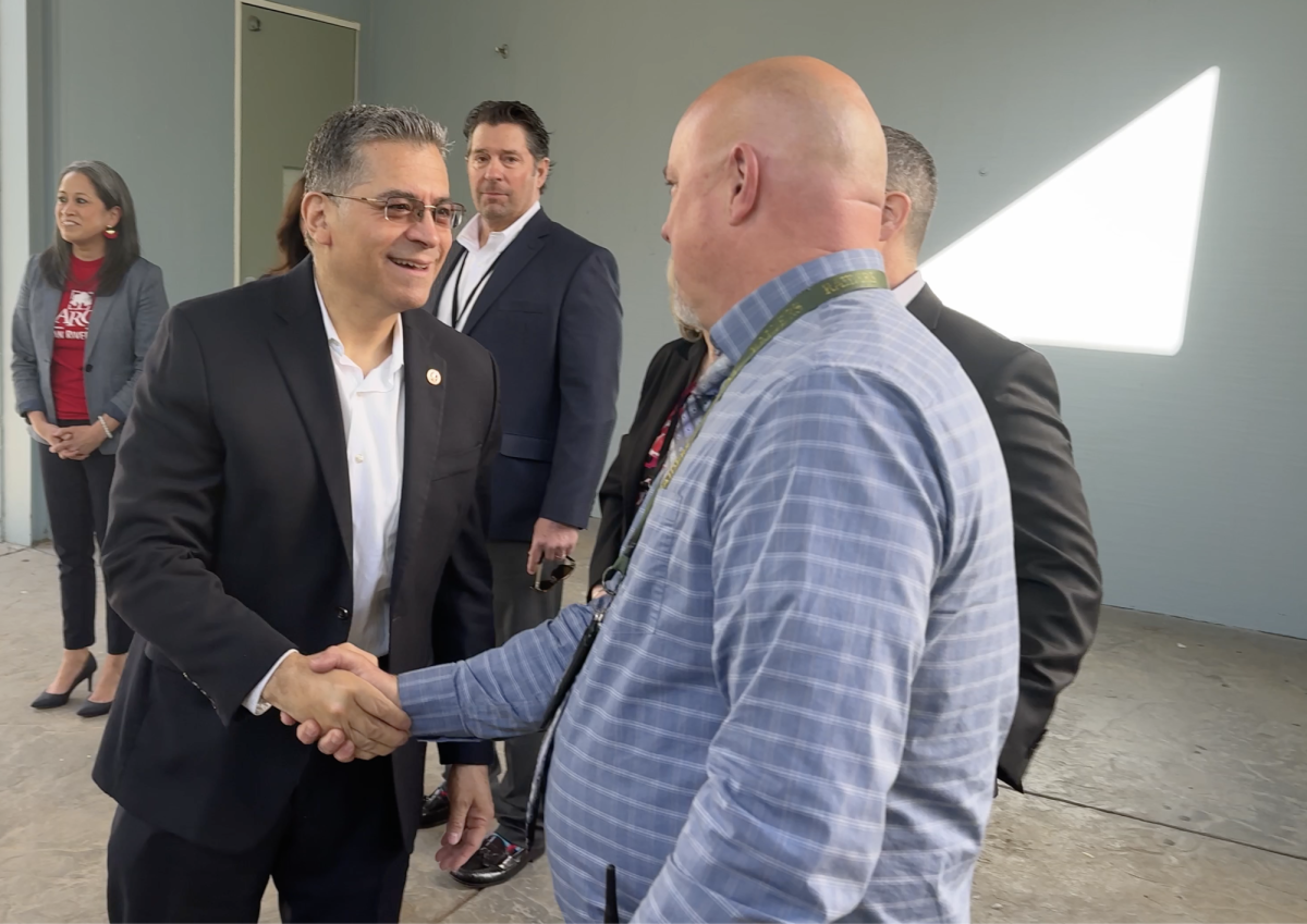 HHS Secretary Xavier Becerra and US Rep. Ami Bera visit Rio Americano High School Medical Careers Program on April 8, 2024.