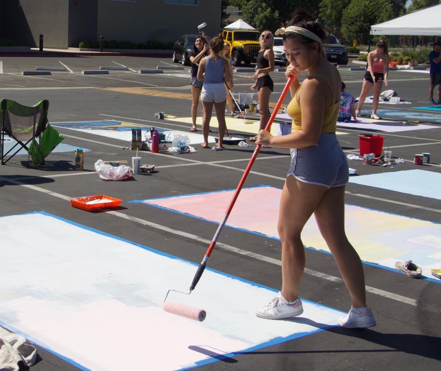 Seniors Paint Parking Spots