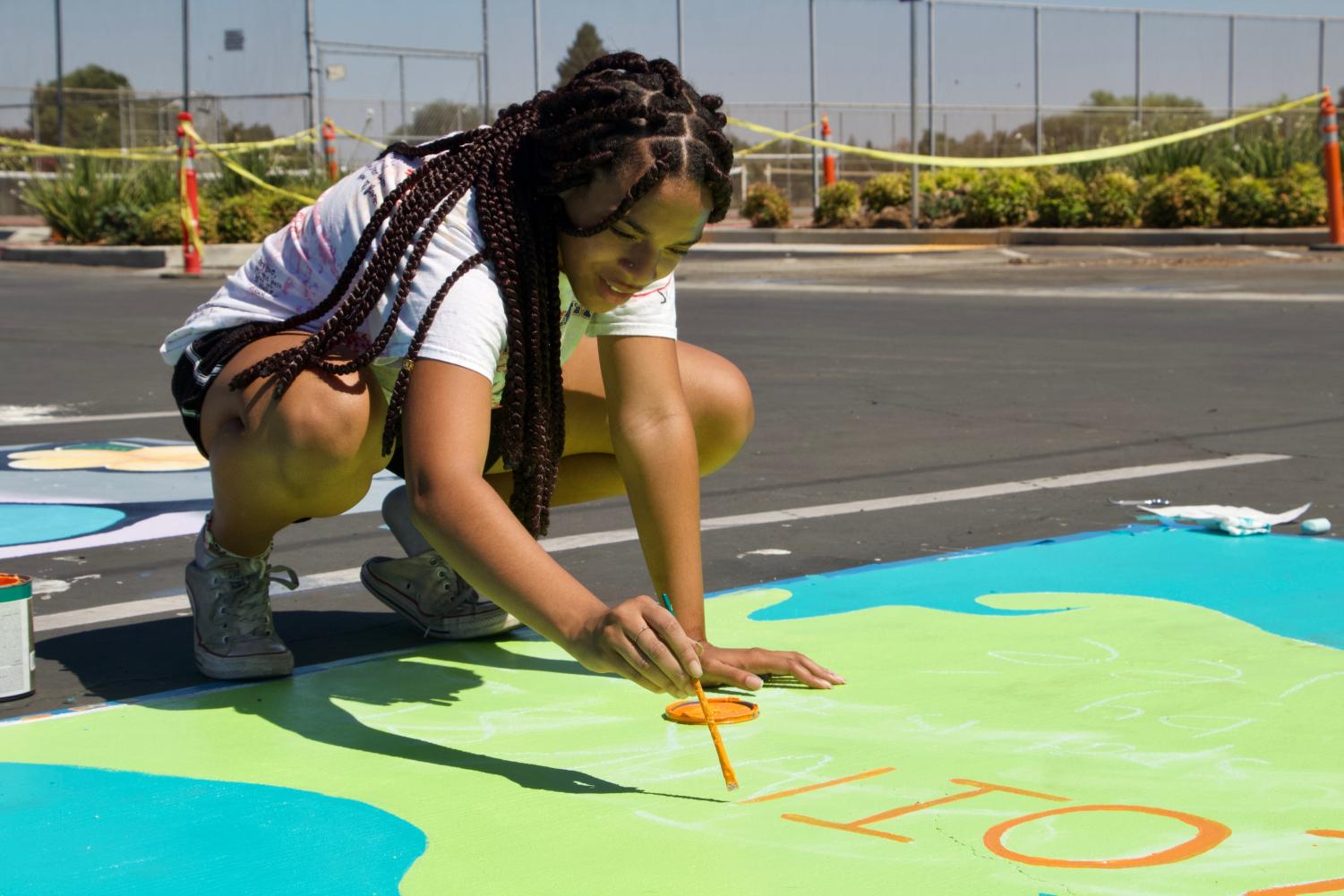 Seniors Paint Parking Spots