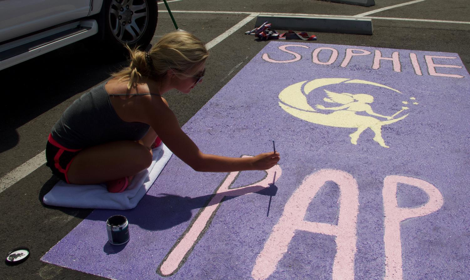 Seniors Paint Parking Spots