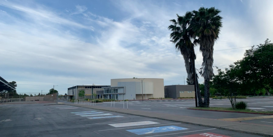 Normally without a parking space to spare, the Rio parking lot has been without the bustle of students for a year. Return is in sight, however, as infection rates decline.